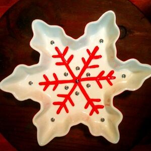 Vintage Hallmark Snowflake Shape Dish